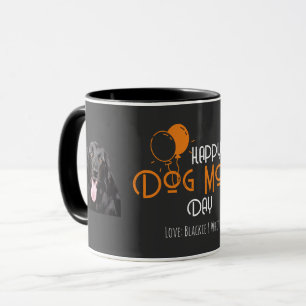 Happy Hund Mama Day mit Orange Balloons & Welpen Tasse