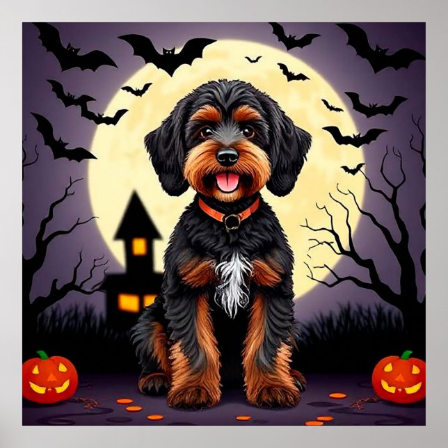 Happy Hund zu Halloween Thema Poster (Vorne)