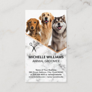 Happy Hunde Sitzen   Groomer Business Card Visitenkarte