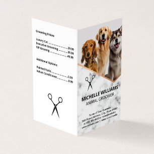 Happy Hunde Sitzen   Groomer Business Card Visitenkarten