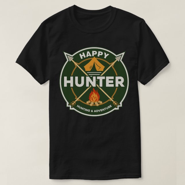 HAPPY HUNTER ABZEICHEN T-Shirt (Design vorne)