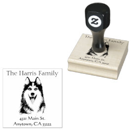 Happy Husky Personalisiert Rubber Briefmarke Gummistempel