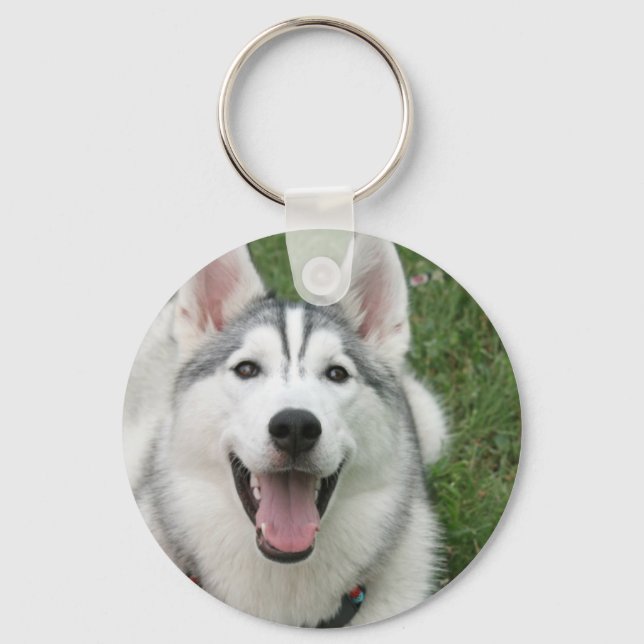 Happy Husky Schlüsselanhänger (Vorderseite)