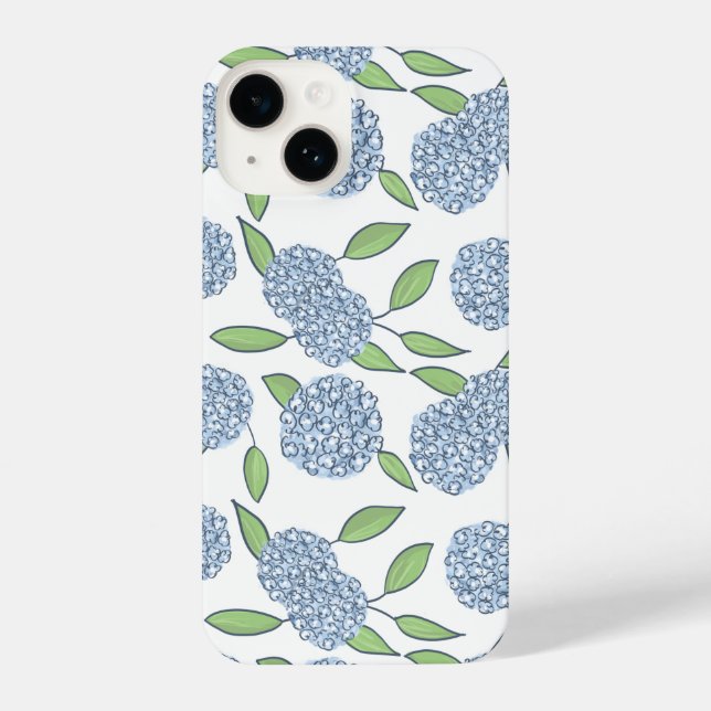 Happy Hydrangea Preppy Phone Case iPhone 14 Hülle (Rückseite)
