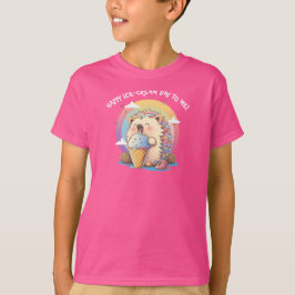 Happy Ice-cream Day To Me Cute Hedgehog T-shirt