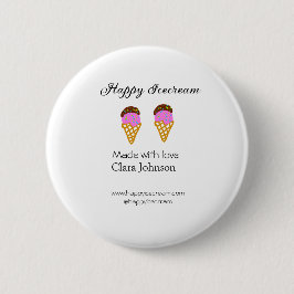 Happy Icecream add name website social media Button