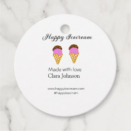 Happy Icecream hinzufügen Namen Website Social Med Geschenkanhänger