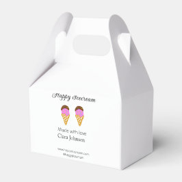 Happy Icecream hinzufügen Namen Website Social Med Geschenkschachtel