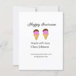 Happy Icecream hinzufügen Namen Website Social Med Postkarte