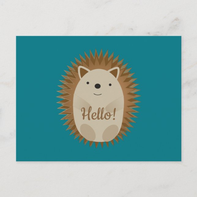Happy Igel Feiertagspostkarte (Vorderseite)