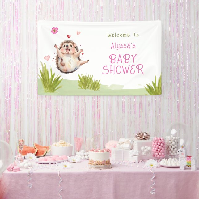 Happy Igel Garden Party Baby Dusche Willkommen Banner (Party)