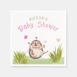 Happy Igel Garden Party Babydusche Serviette