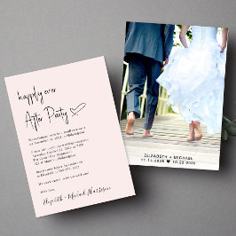 Happy immer nach dem Foto Hochzeit Empfang Einladung
