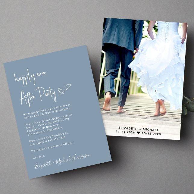 Happy immer nach dem Foto Hochzeit Empfang Einladung (Von Creator hochgeladen)