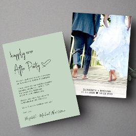 Happy immer nach dem Foto Hochzeit Empfang Einladung