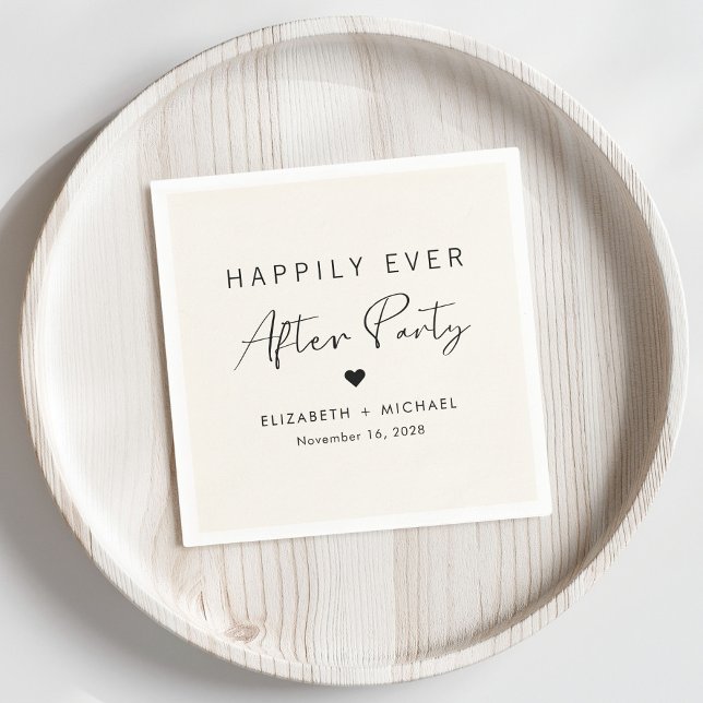 Happy immer nach dem Party Hochzeit Empfang Serviette (Von Creator hochgeladen)