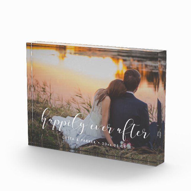 Happy immer nach der eleganten Overlay-Hochzeit Fotoblock (Rechts)