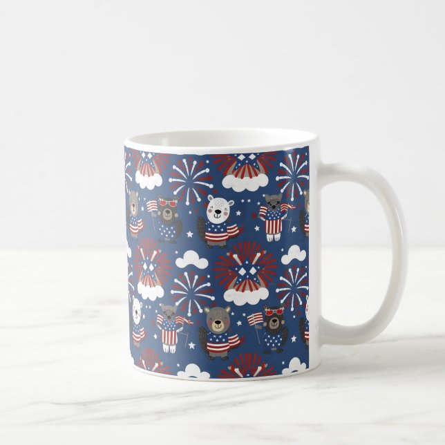 Happy Independence Day & 4. Juli Geschenk Idee Kaffeetasse (Rechts)