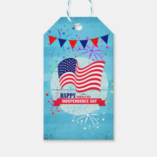 Happy Independence Day American Flag Illustration Geschenkanhänger