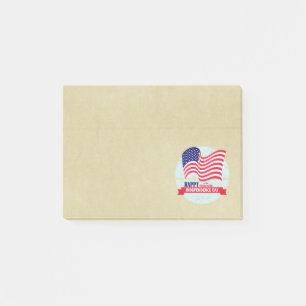 Happy Independence Day American Flag Illustration Post-it Klebezettel