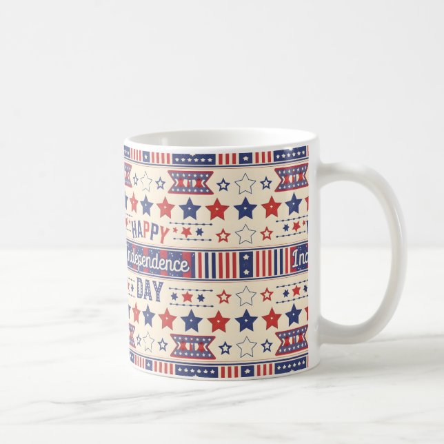 Happy Independence Day & July 4 Geschenk Kaffeetasse (Rechts)