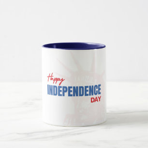 Happy Independence Day Liberty Silhouette Tasse