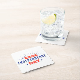 Happy Independence Day Paper Untersetzer
