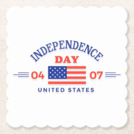 Happy Independence Day Paper Untersetzer