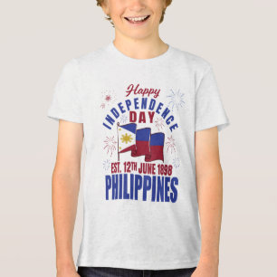 Happy Independence Day Philippines Pinoy Filipino Tri-Blend Shirt
