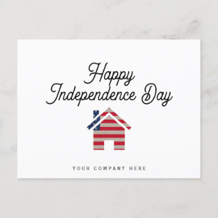 Happy Independence Day Real Anwesen House Postkarte