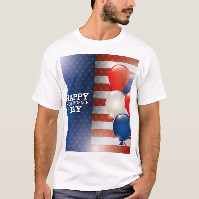 Happy Independence Day T - Shirt Design (Vorderseite)