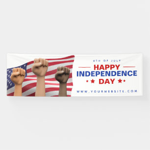 Happy Independence Day USA 4. Juli Leinwand Banner