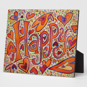 Happy Inspiration Word Malgedicht Plaque Fotoplatte