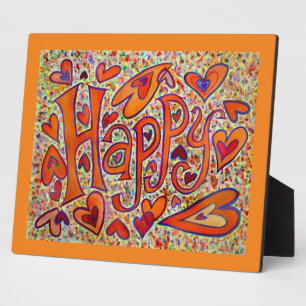 Happy Inspiration Word Malgedicht Plaque Fotoplatte