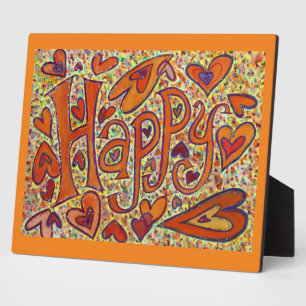 Happy Inspiration Word Malgedicht Plaque Fotoplatte