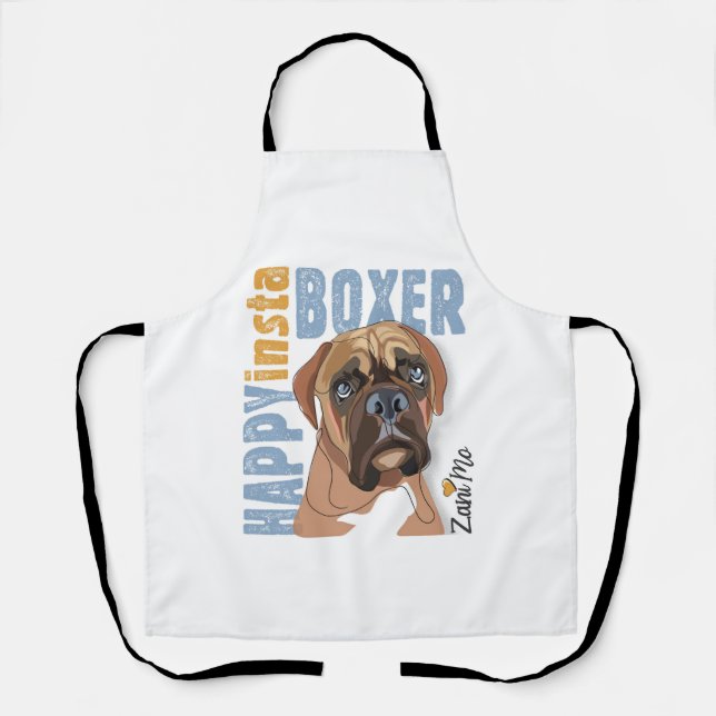 Happy Insta Boxer - Zani Mo Dog Schürze (Vorderseite)