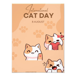 happy international cat day , 8 August Fotodruck