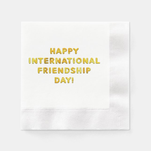 Happy International Friendship Day Serviette (Vorderseite)