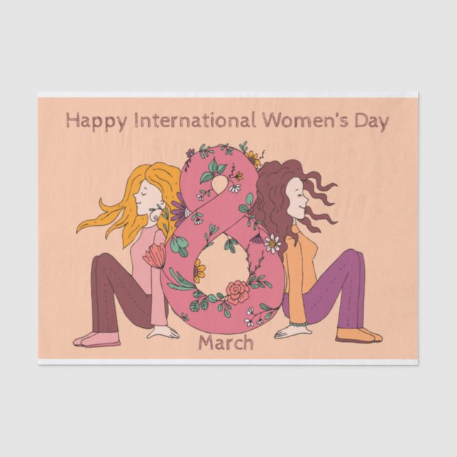 Happy International Women's Day (8 March) Seidenpapier (Vorderseite)