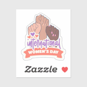 Happy International Women's Day Aufkleber
