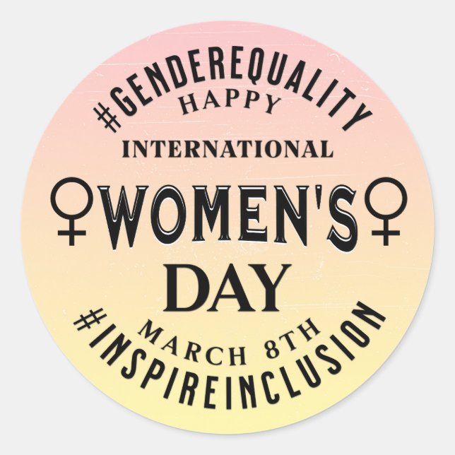 Happy International Women's Day | March 8th Runder Aufkleber (Vorderseite)