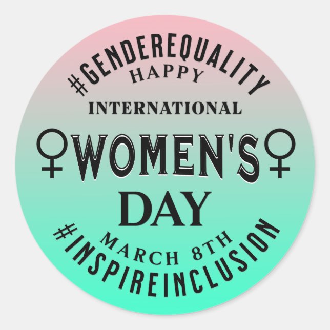 Happy International Women's Day | March 8th Runder Aufkleber (Vorderseite)