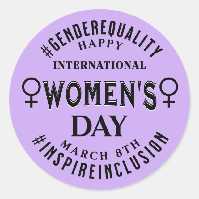 Happy International Women's Day | March 8th Runder Aufkleber (Vorderseite)