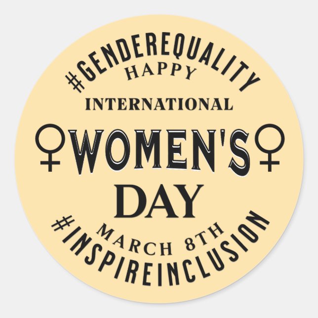 Happy International Women's Day | March 8th Runder Aufkleber (Vorderseite)