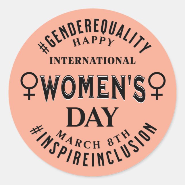Happy International Women's Day | March 8th Runder Aufkleber (Vorderseite)