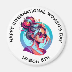 Happy International Women's Day   März 8. Magnet