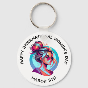 Happy International Women's Day März 8. Schlüsselanhänger
