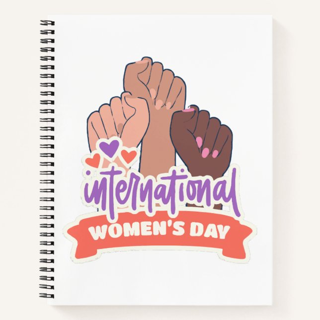 Happy International Women's Day Notizbuch (Vorderseite)