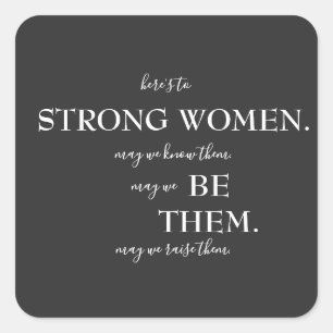 Happy International Women's Day T - Shirt Holzbox Quadratischer Aufkleber