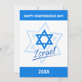 Happy Israel Independence Day Blauer Star von Davi Einladung